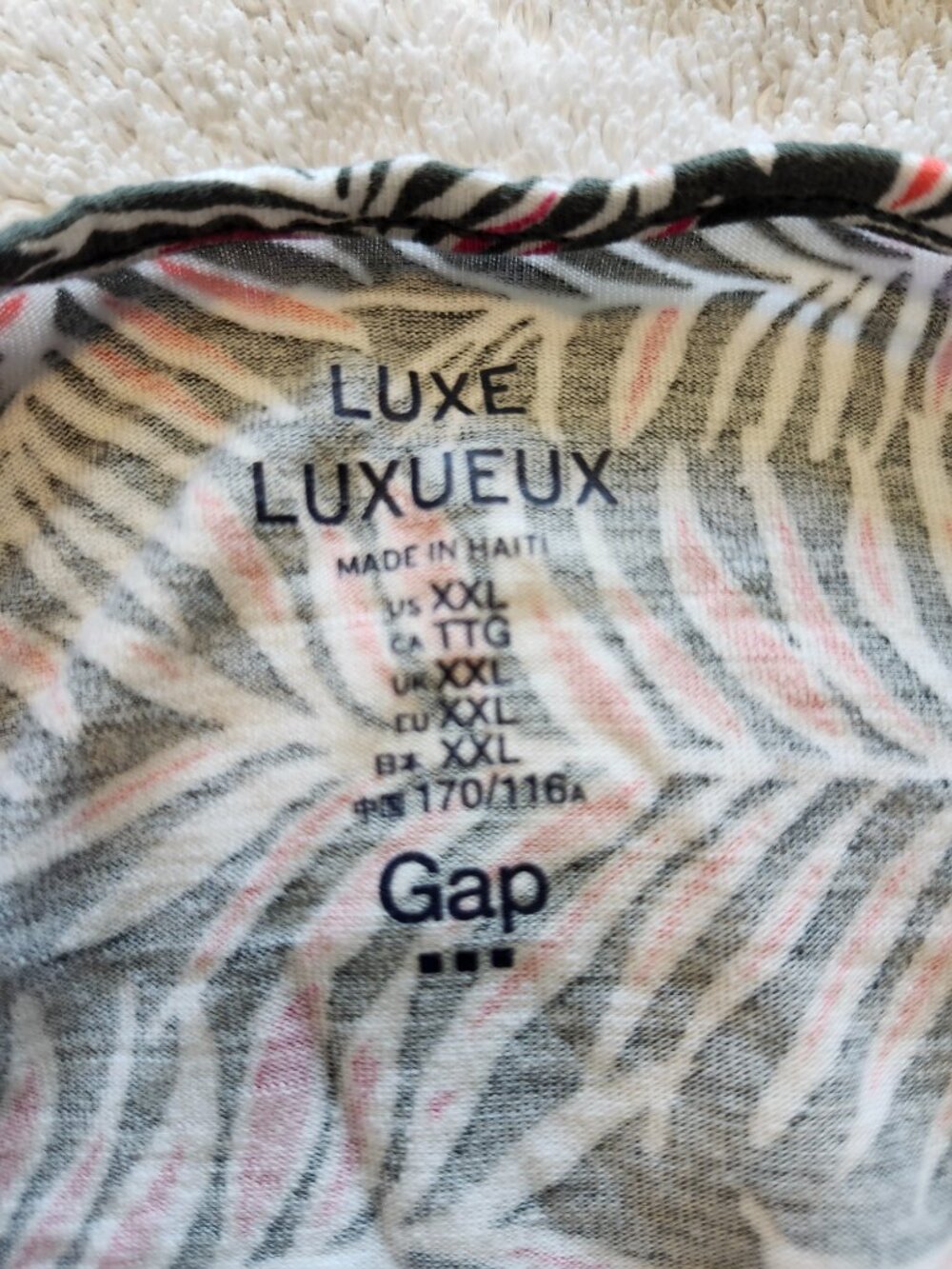 GAP Luxe Black Pink White Botanical Print Tie Strap Tank Top Plus Size XXL - Picture 4 of 5